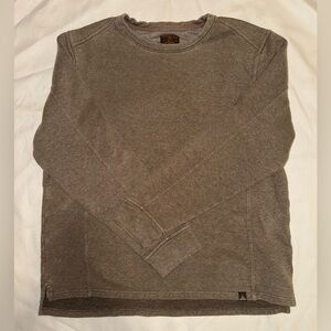 Prana Men's Heathered Brown Crewneck Sweater